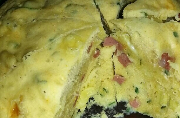 Bolo salgado de micro-ondas