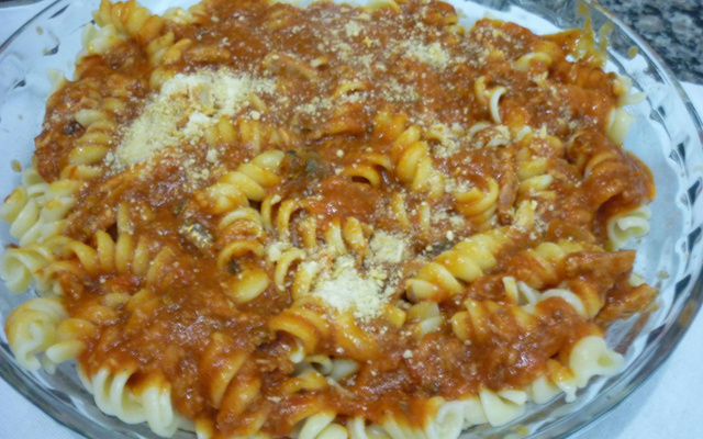 Macarrão com sardinha
