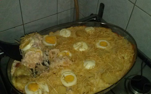 Arroz de forno cremoso de frango