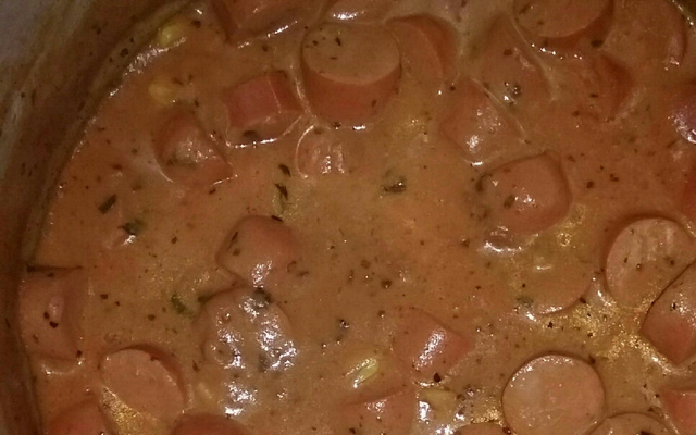 Cachorro quente ao creme de leite