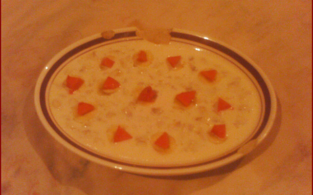 Banana com creme de leite