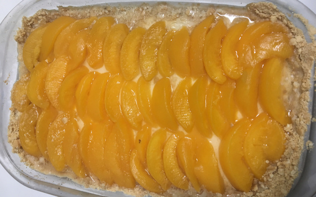 Torta de pêssego fácil