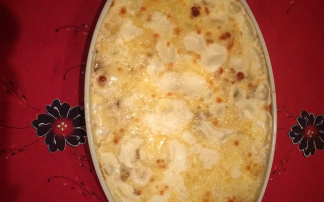 Batata gratinada com atum
