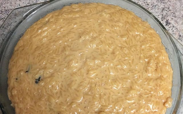 Arroz doce cremoso moreno