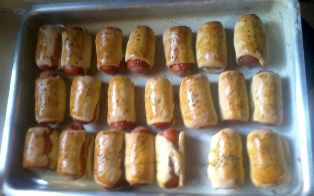 Mini enrolado de salsicha