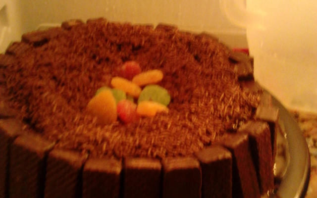 Bolo de chocolate decorado