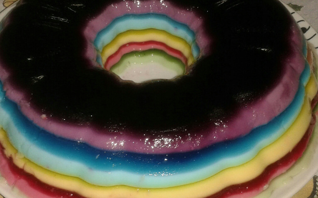 Gelatina Colorida em camadas