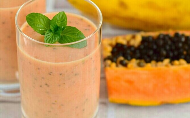 Vitamina de mamão com banana