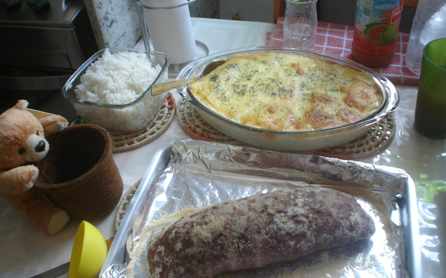 Batata com creme de leite ao forno