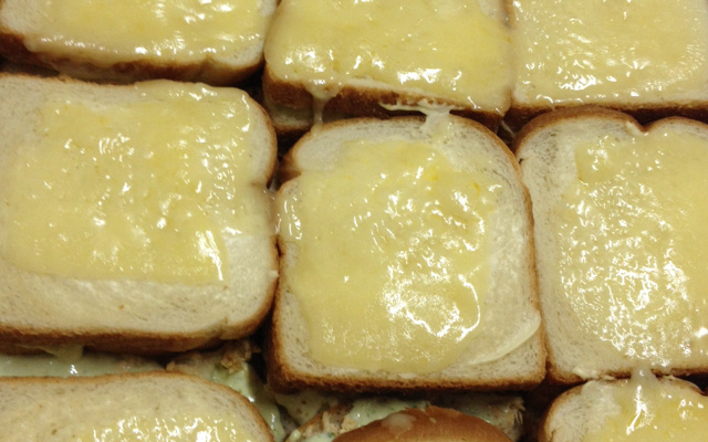 Lanche de pão de forma