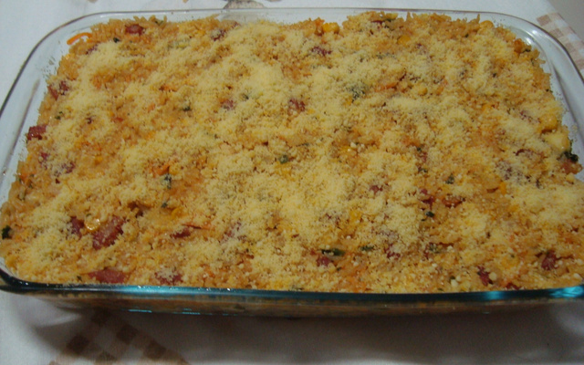 Arroz de forno colorido