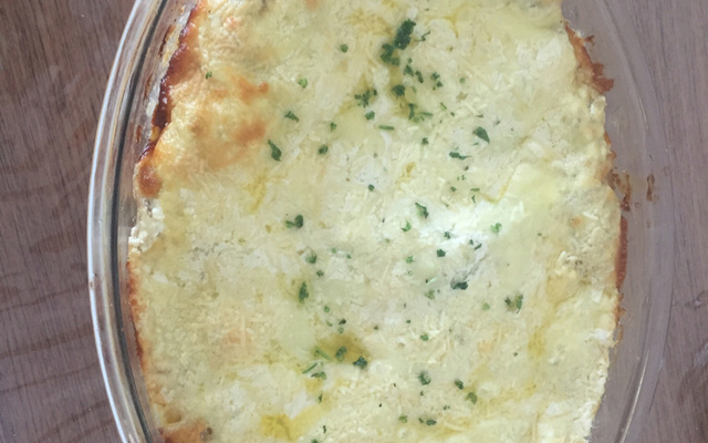 Lasanha integral de abobrinha com ricota