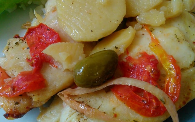 Filé de merluza de forno