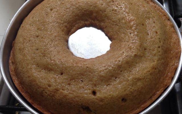 Bolo de mel no liquidificador