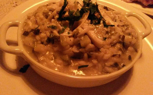 Risoto de abobrinha e limão siciliano