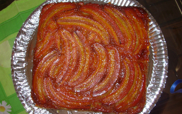 Bolo Caramelado de banana