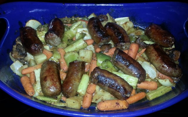 Cassarola de linguiça e legumes