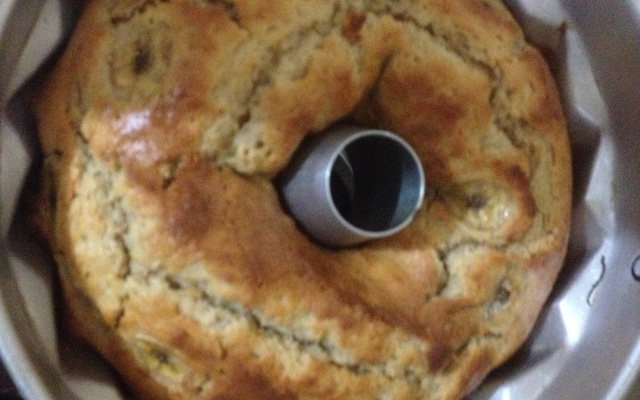 Bolo de banana com canela