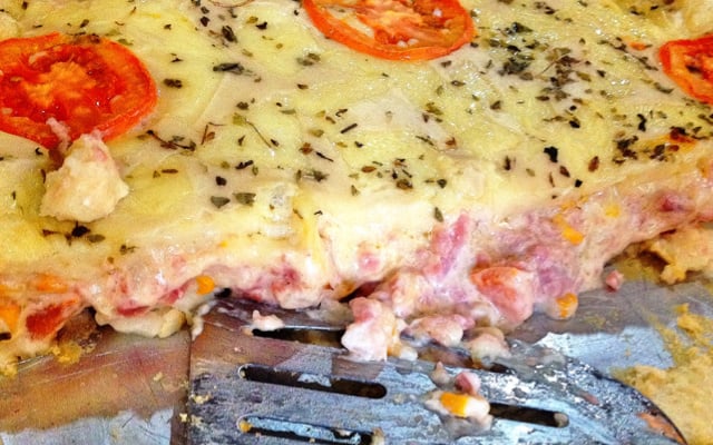 Torta de pizza cremosa