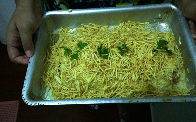 Rocambole de arroz com atum