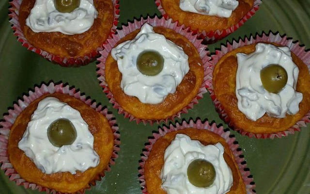 Cupcake salgado de cenoura