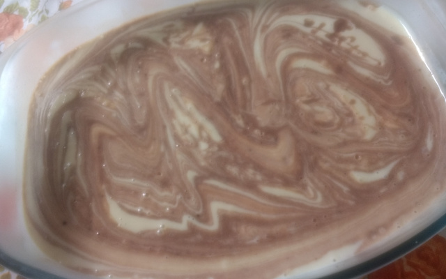 Creme gelado de banana c/ canela e chocolate