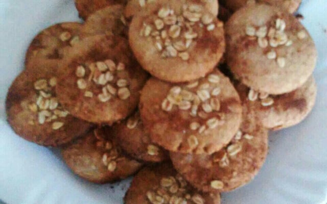 Cookie de canela com aveia
