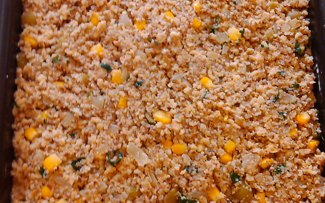 Quibe de forno com proteína de soja