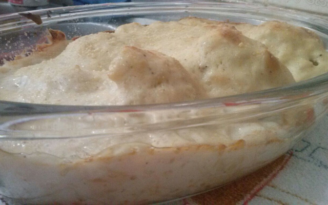 Couve-flor gratinada ao molho branco