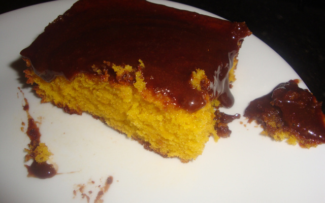 Calda quente de chocolate