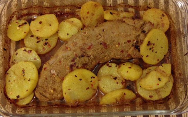 Filé mignon suíno ao curry