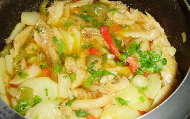 Bacalhau na Panela de Pressão em 5 minutos