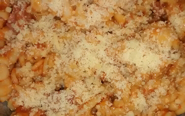 Macarrão na panela de pressão com calabresa