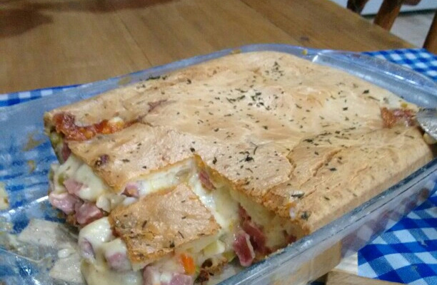 Torta de milho com frango