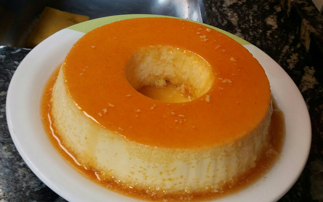 Pudim de leite condensado e milho