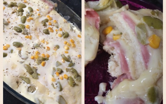 Torta de pão de forma simples