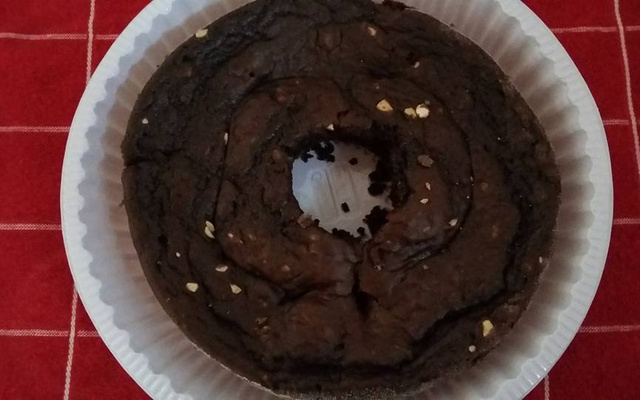 Bolo de cacau e biomassa de banana verde