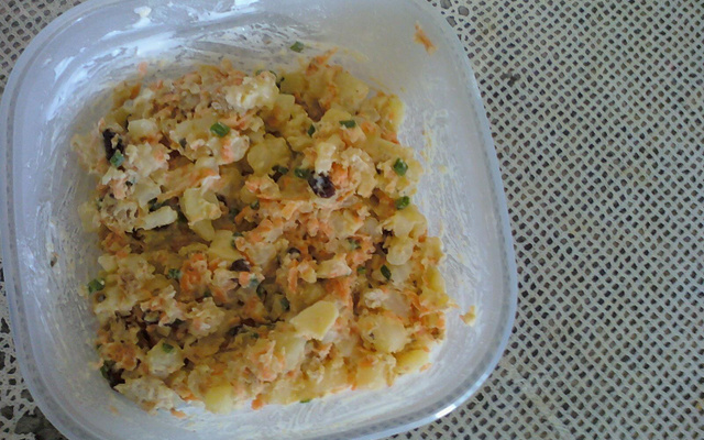 Salpicão rápido com pão de forma