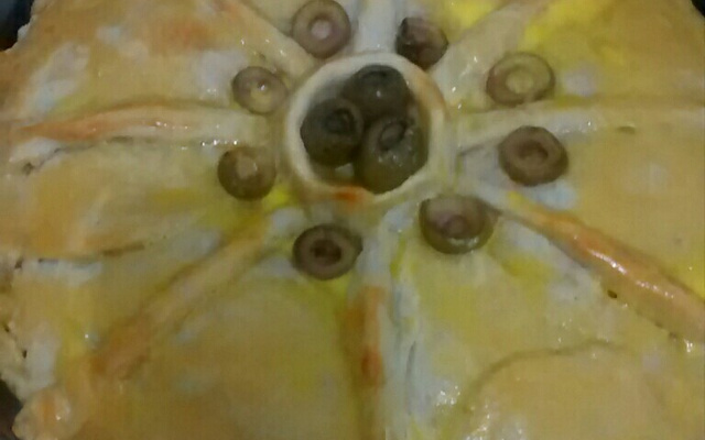 Torta de palmito com requeijão