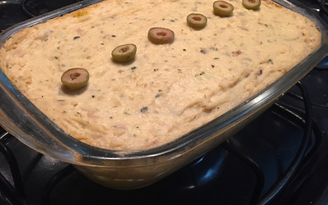 Escondidinho de frango com batata doce fit