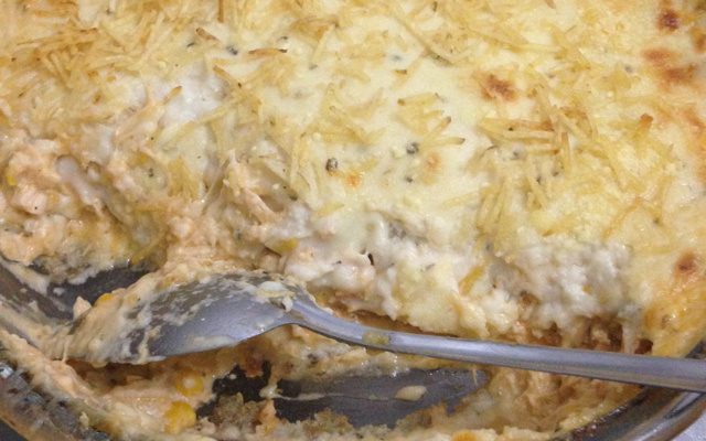 Souflé cremoso de frango