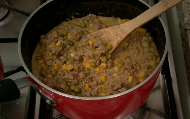 Estrogofe de carne moída