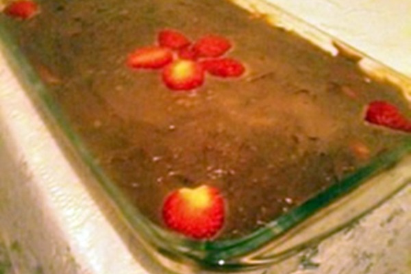 Pavê de morango da Gabi