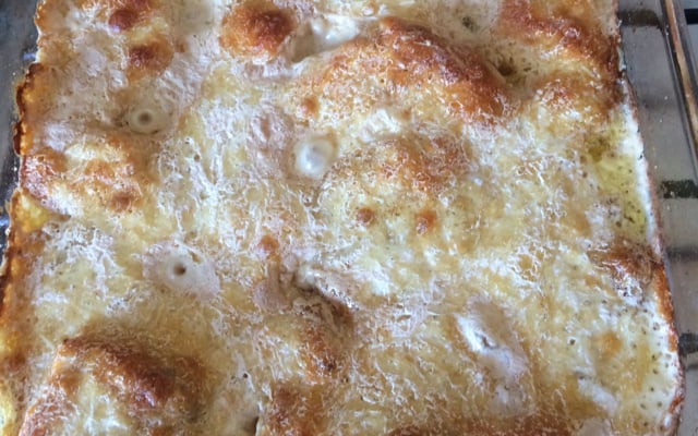 Filé de Peixe com Banana ao Molho Branco