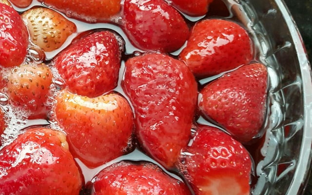 Morangos em calda