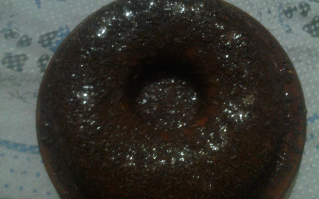 Bolo de fubá com cobertura