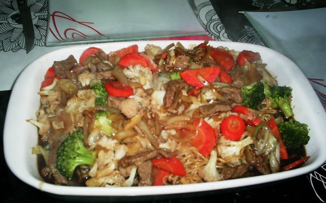 Yakisoba de carne
