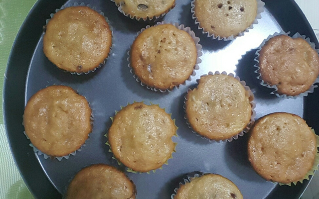 Muffin de banana com canela