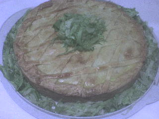 Torta de alho poró da Lu