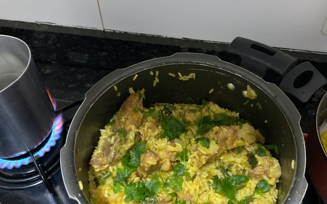 Arroz com suã de porco